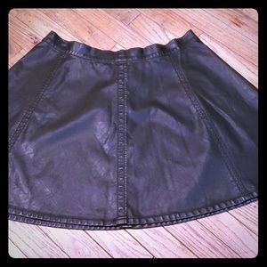 Forever 21 leather like skater skirt